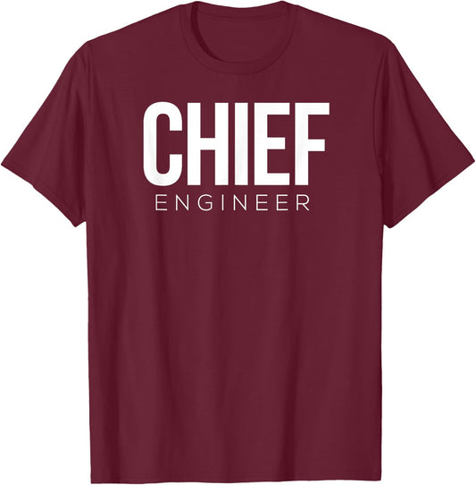 Chief Engineer T-Shirt - T-Shirt | Maroon