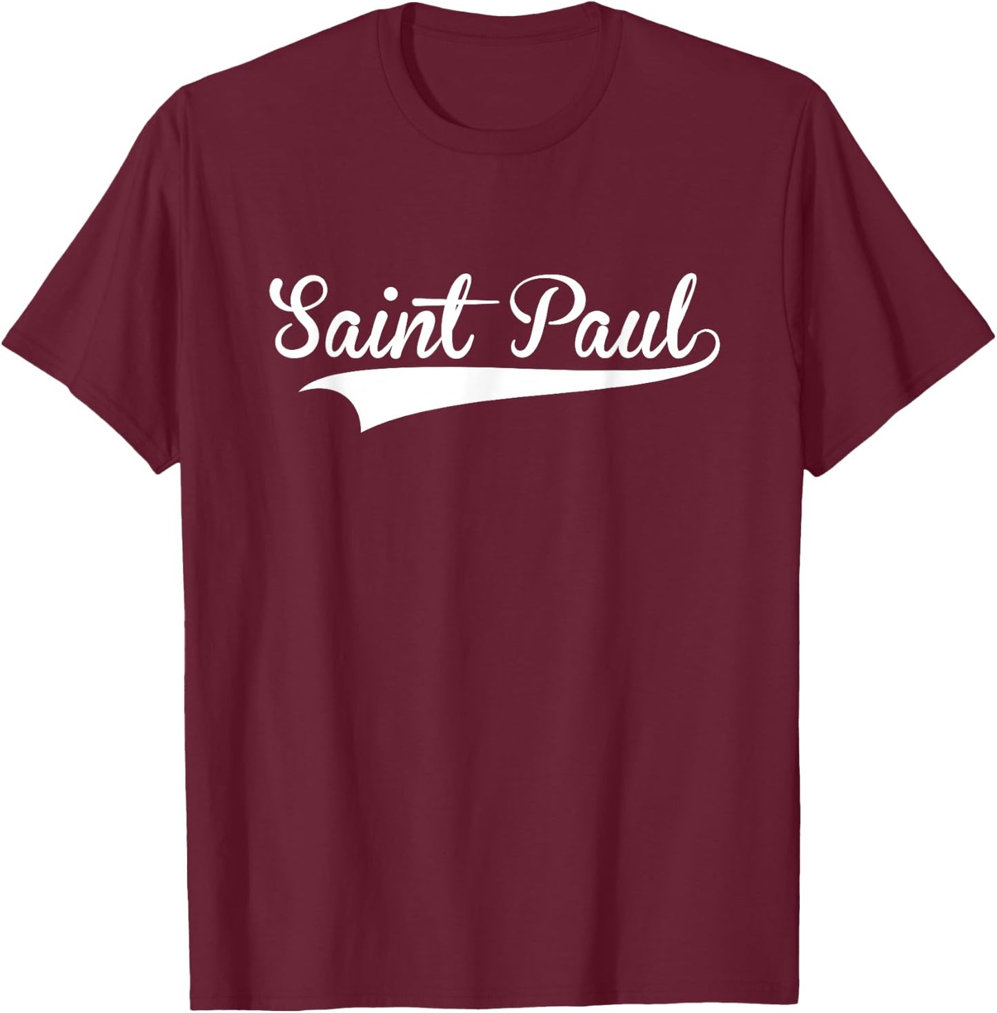 SAINT PAUL Baseball Styled Jersey Shirt Softball T-Shirt - T-Shirt | Maroon