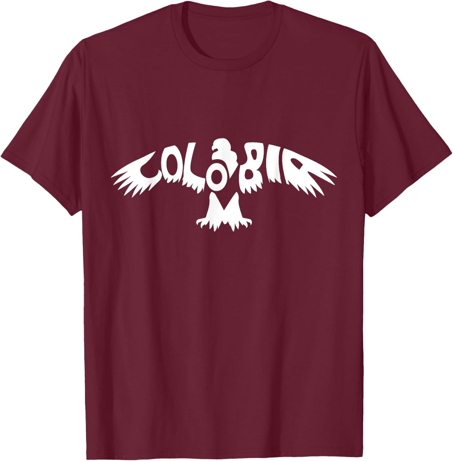 Colombia Andean Condor Text Art - Colombian Pride T-Shirt - T-Shirt | Maroon