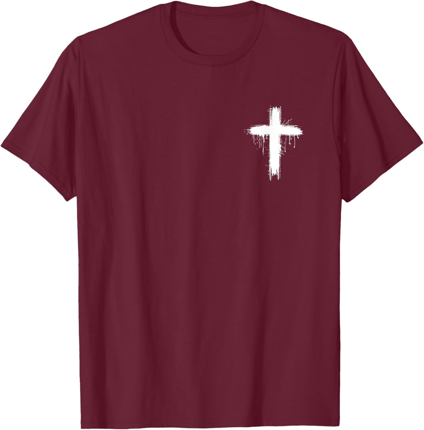 Jesus Saves John 3:16-17 Front and Back Print Christian T-Shirt - T-Shirt | Maroon