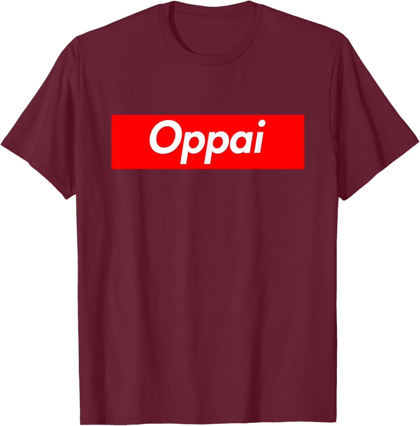 Oppai Shirt Anime T-Shirt - T-Shirt | Maroon