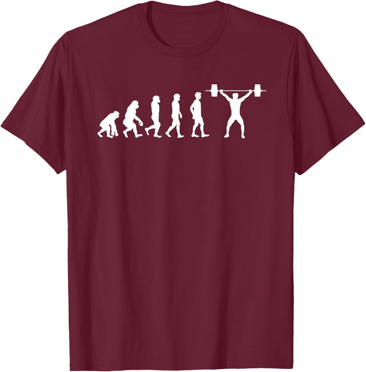 Funny weightlifting evolution gift T-Shirt - T-Shirt | Maroon