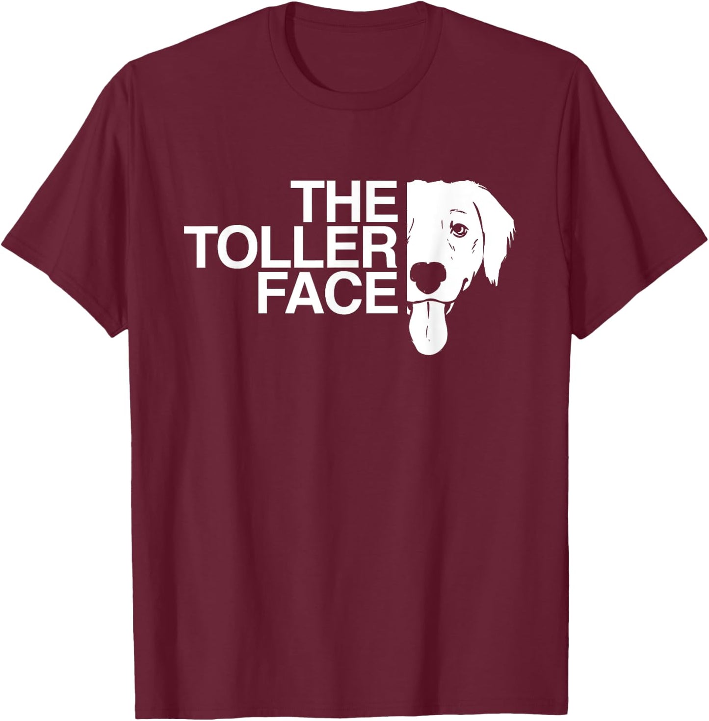 Duck Toller Shirt The Toller Face T-Shirt - T-Shirt | Maroon