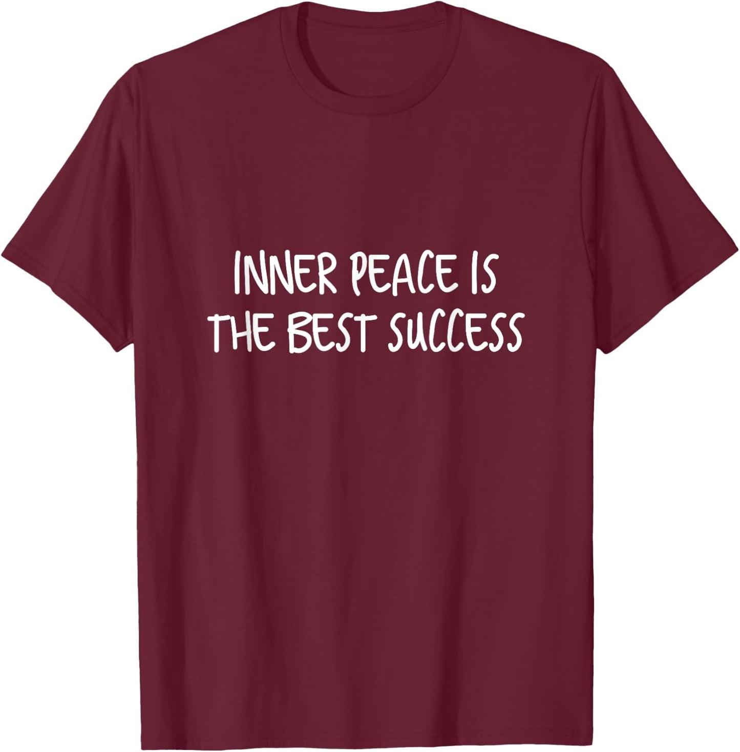 Inspirational Yoga Gift Inner Peace Meditation T-Shirt - T-Shirt | Maroon