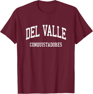 Del Valle High School HS El Paso TX Retro Sports T-Shirt - T-Shirt | Maroon