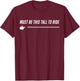 Adult Humor Dirty Joke Must Be This Tall To Ride T-Shirt - T-Shirt | Maroon