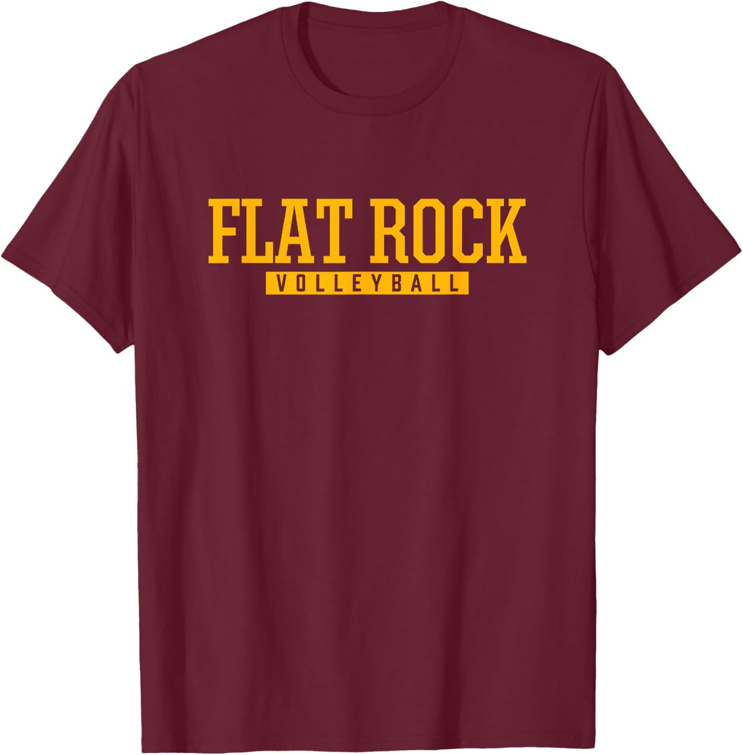 Flat Rock High School Volleyball T-Shirt - T-Shirt | Maroon