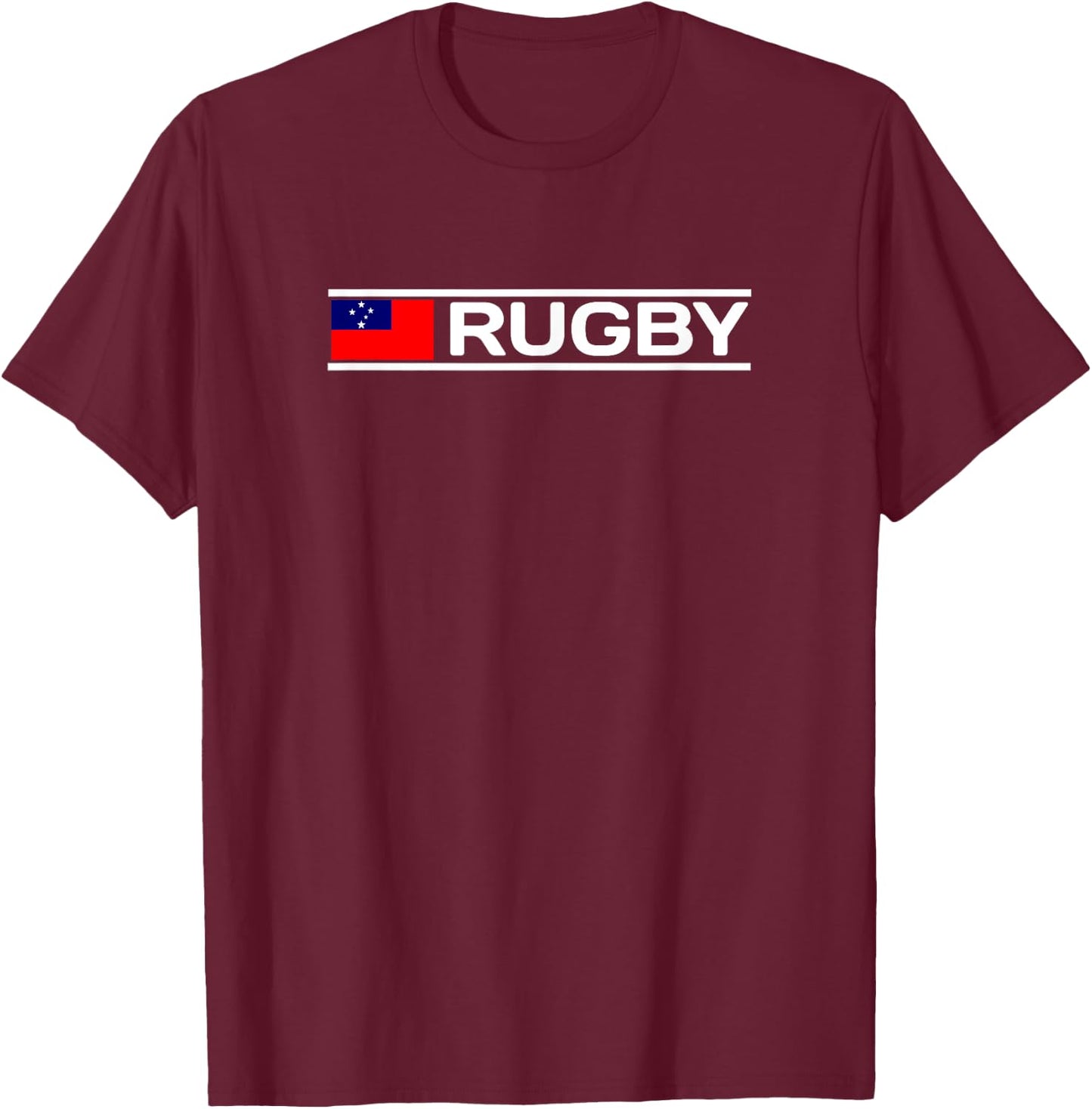 Samoa Flag Rugby T-Shirt - T-Shirt | Maroon