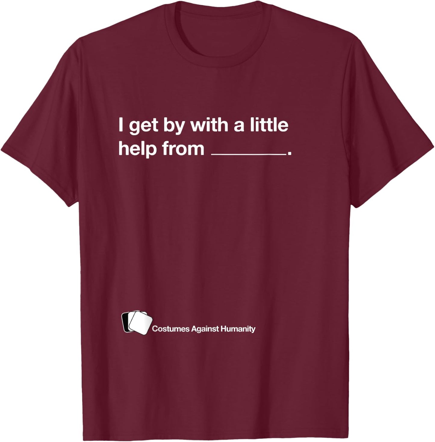 Funny Halloween Against Humanity Group & Couple Costume T-Shirt - T-Shirt | Maroon