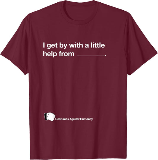 Funny Halloween Against Humanity Group & Couple Costume T-Shirt - T-Shirt | Maroon