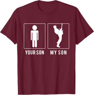 Guitar Player - Your Son - My Son T Shirt - Father's Day T-Shirt - T-Shirt | Maroon