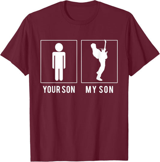 Guitar Player - Your Son - My Son T Shirt - Father's Day T-Shirt - T-Shirt | Maroon