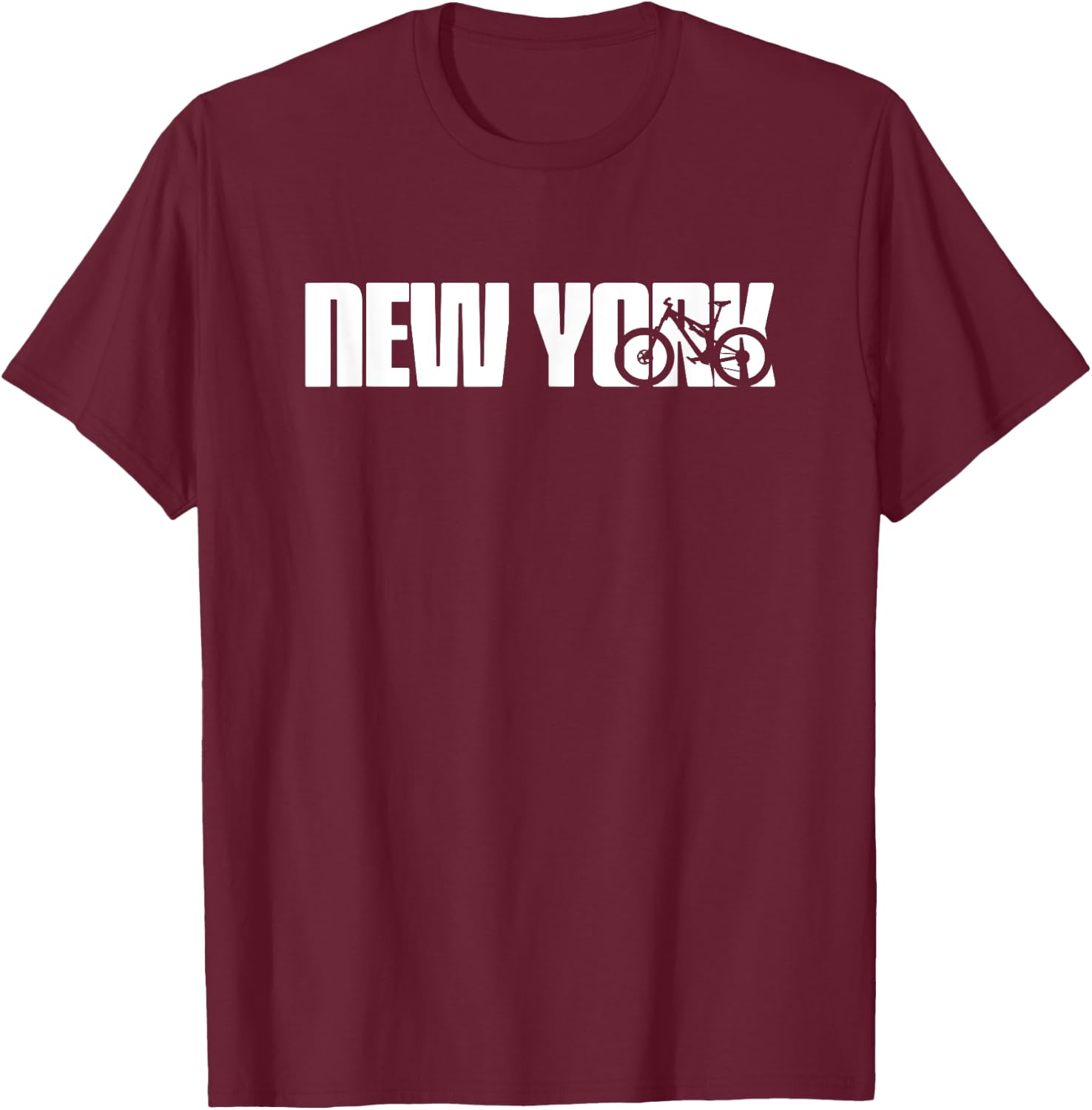 Mountain Bike New York - NY MTB T-Shirt - T-Shirt | Maroon
