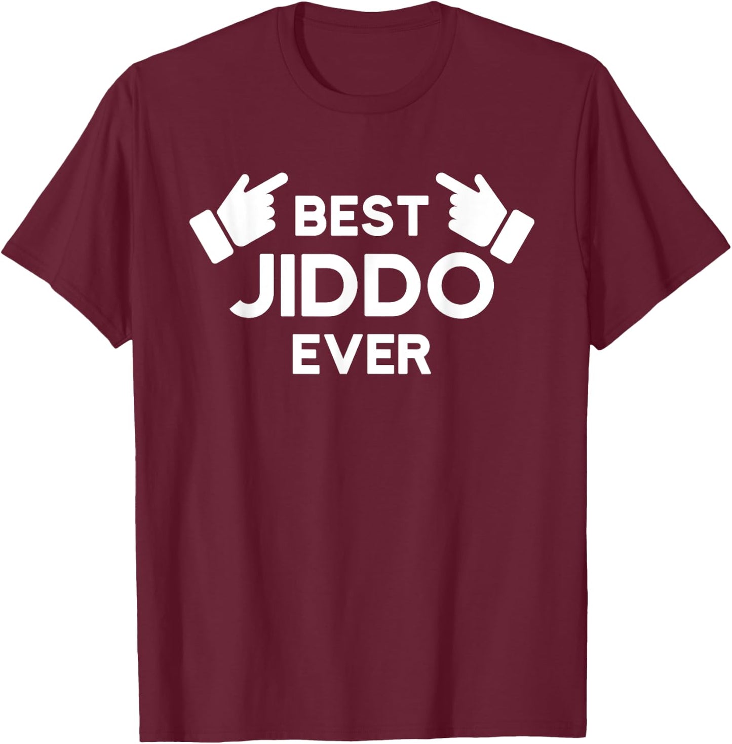 Best Jiddo Ever - #1 World's Jiddo Arab American Grandfather T-Shirt - T-Shirt | Maroon
