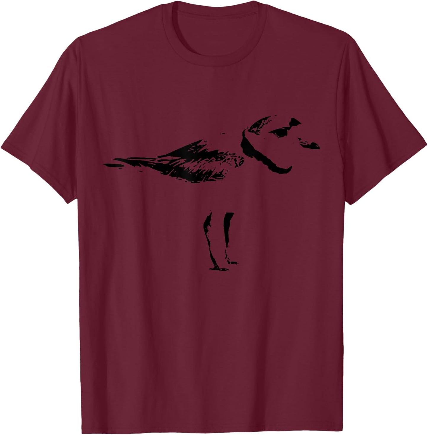 Minimalist Piping Plover T-Shirt - T-Shirt | Maroon