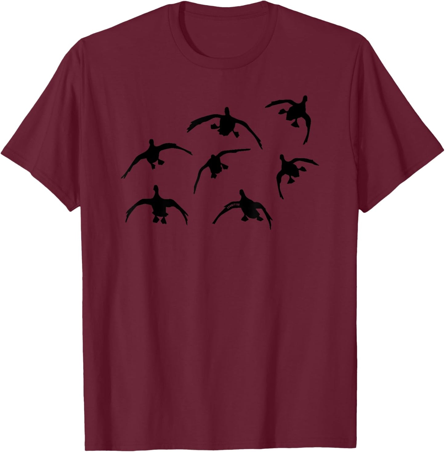 Duck Hunting T Shirt - Seven Drakes by Committed Waterfowl T-Shirt - T-Shirt | Maroon