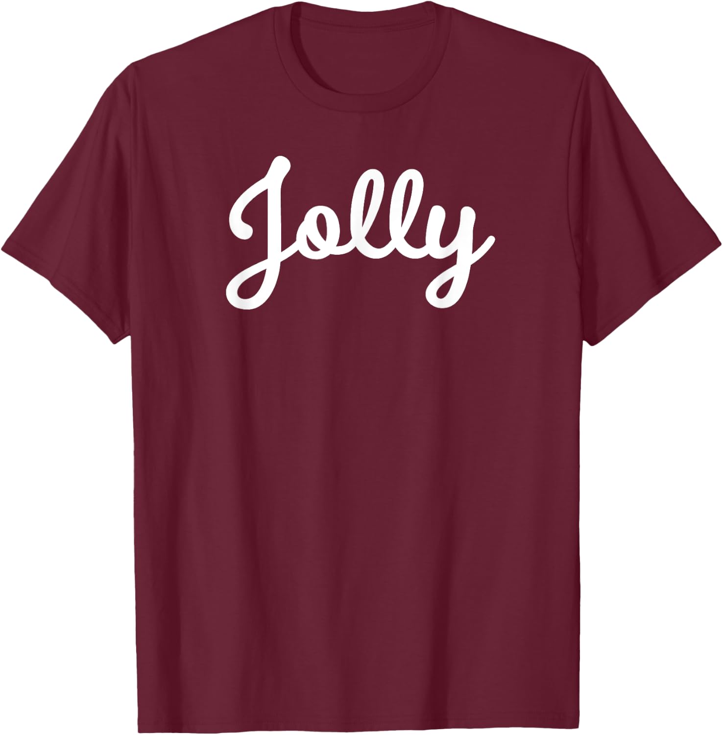 Cute Couples Matching Christmas: Jolly T-Shirt - T-Shirt | Maroon