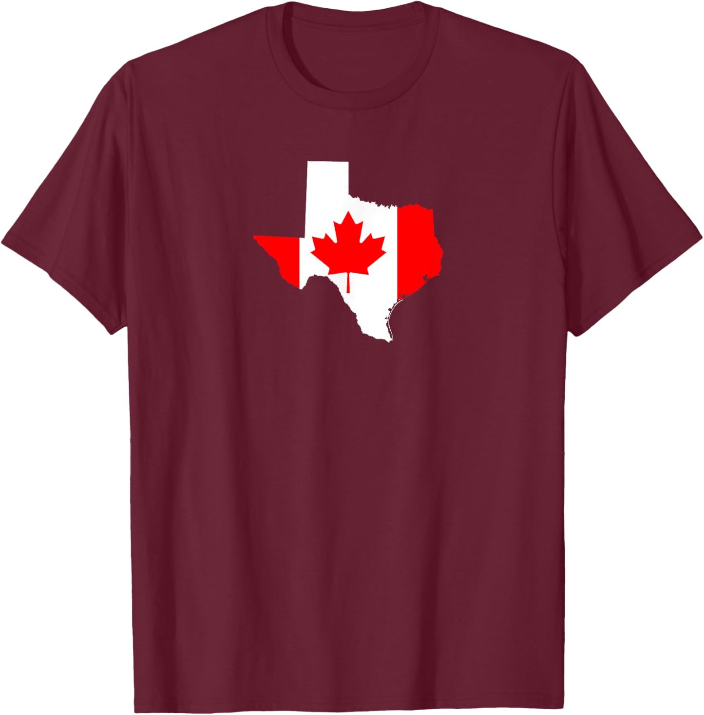 Texas Canada Pride - Texan Canadian Heritage shirt T-Shirt - T-Shirt | Maroon