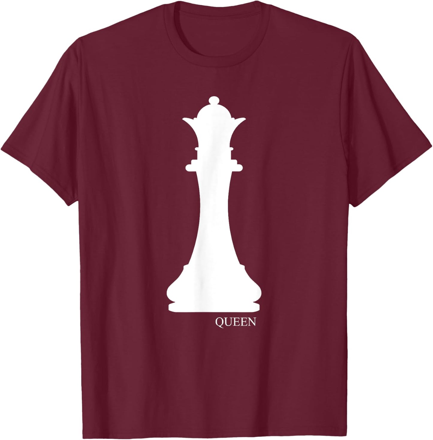 Queen Chess Piece Group Costume Chess Club Chess Board T-Shirt - T-Shirt | Maroon