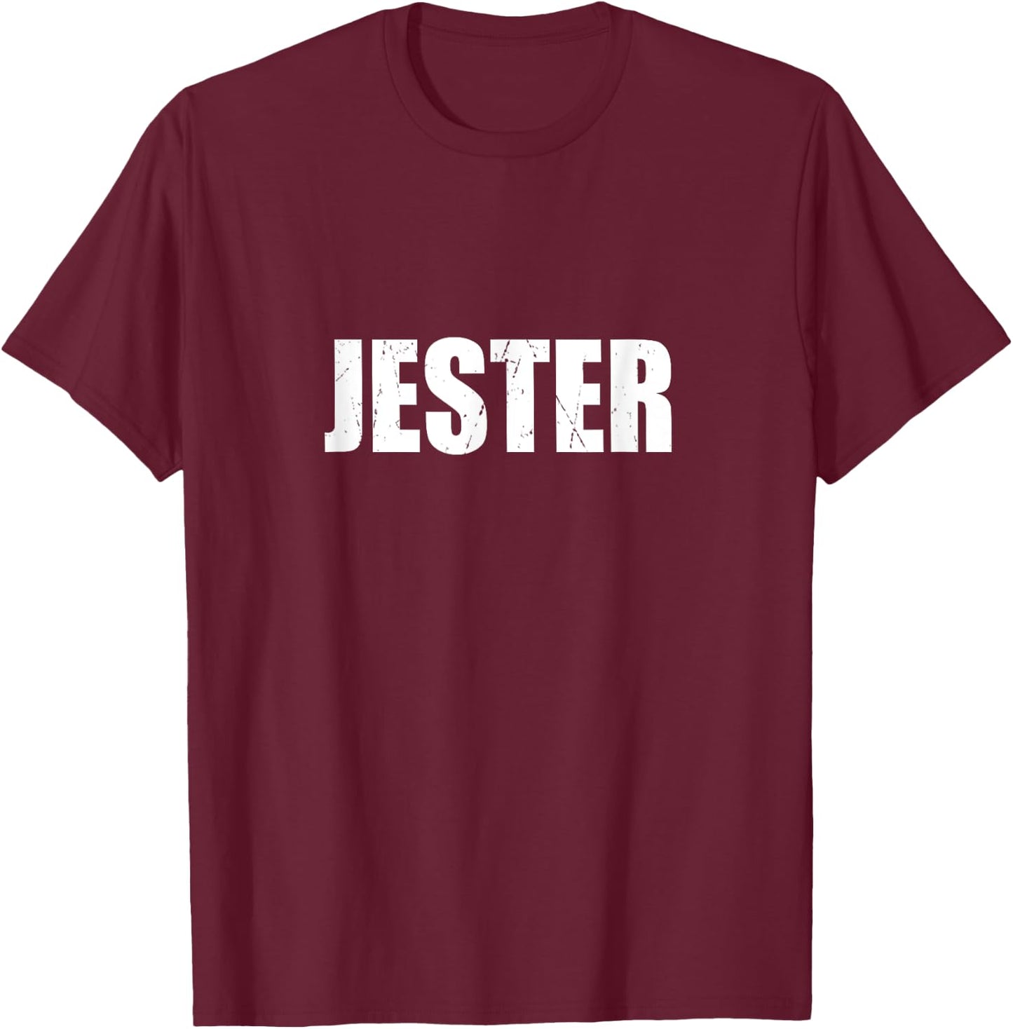 Jester T Shirt Halloween Costume Funny Retro Distressed T-Shirt - T-Shirt | Maroon