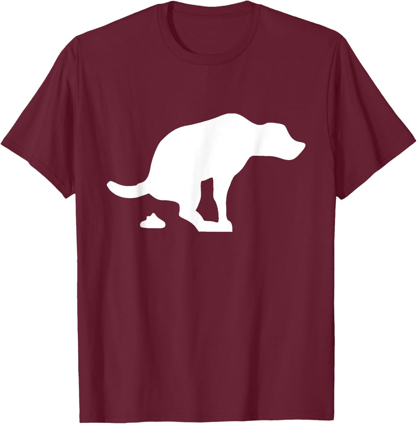 Dog Poop Lover Puppy Funny T-Shirt - T-Shirt | Maroon