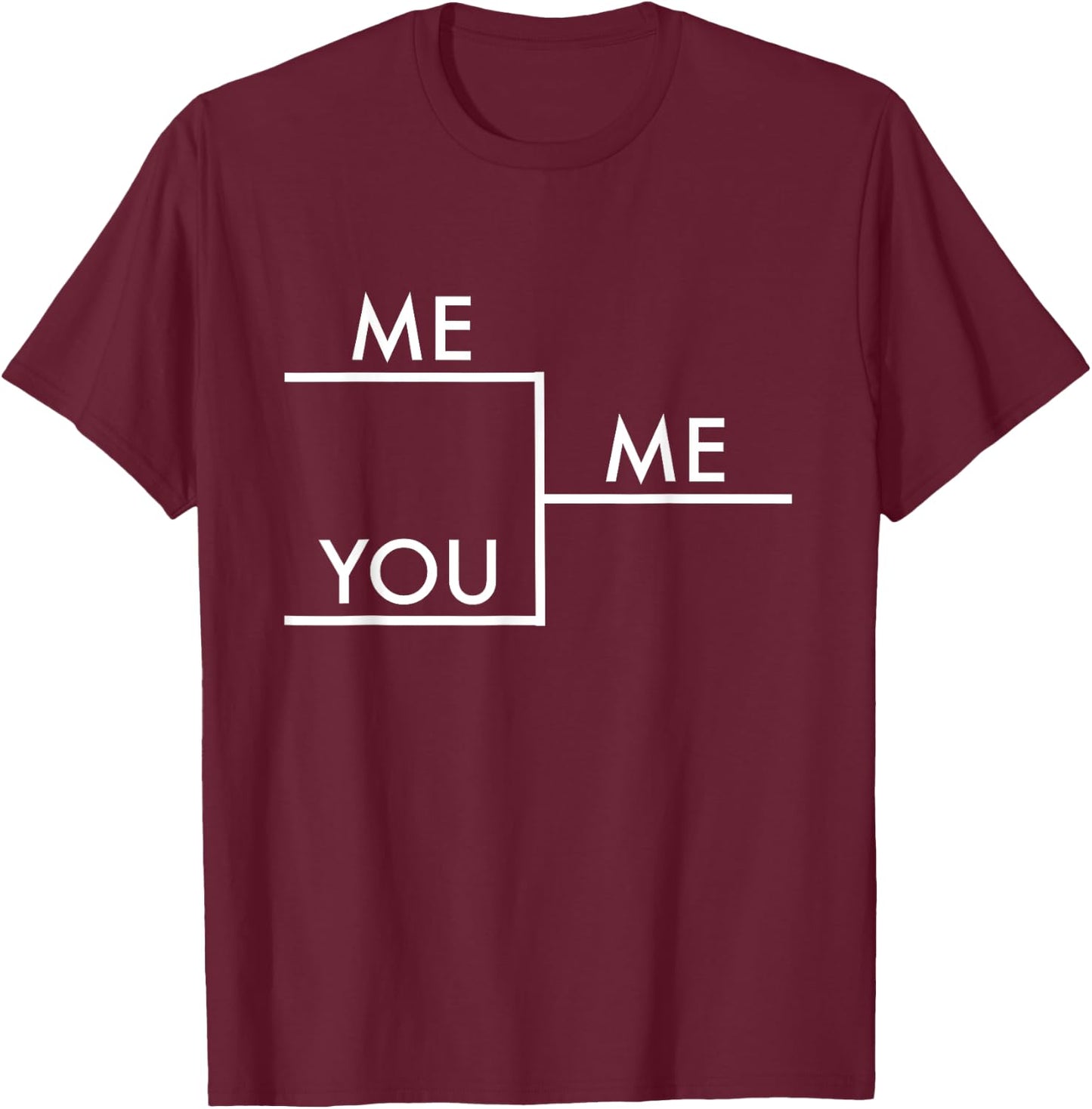 Me Vs. You I Win Funny I'm Better Than You Joke Deluxe T-Shirt - T-Shirt | Maroon