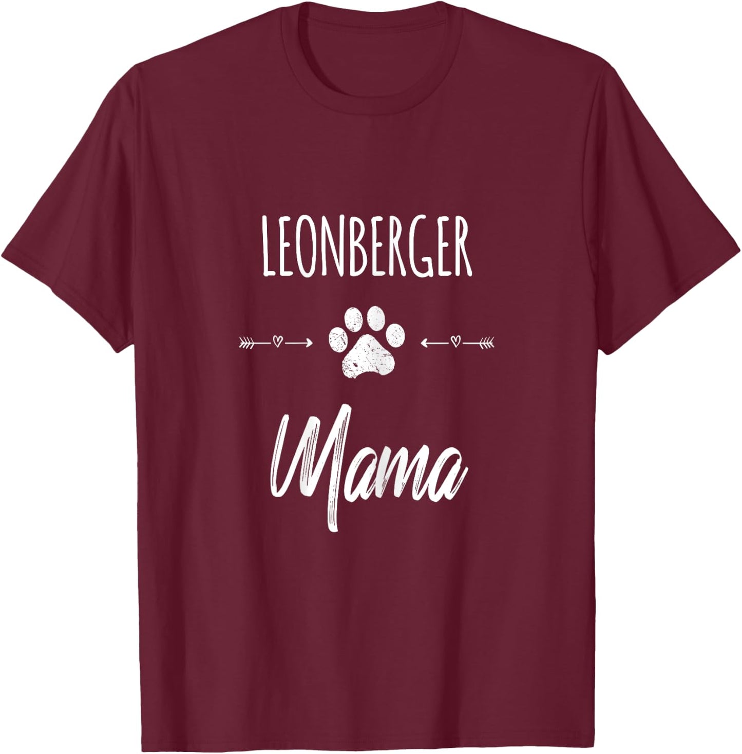 Cute Dog Mom Mama Leonberger Love Pet Puppy Gift Women Kids T-Shirt - T-Shirt | Maroon