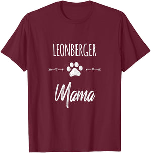 Cute Dog Mom Mama Leonberger Love Pet Puppy Gift Women Kids T-Shirt - T-Shirt | Maroon