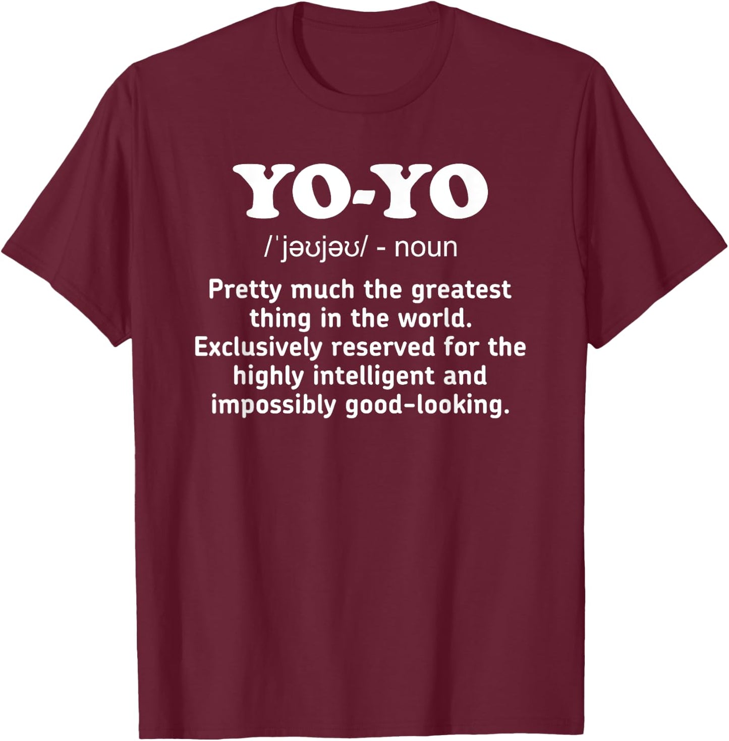 Yo-yo Funny Definition yo-yo Enthusiast Shirts T-Shirt - T-Shirt | Maroon