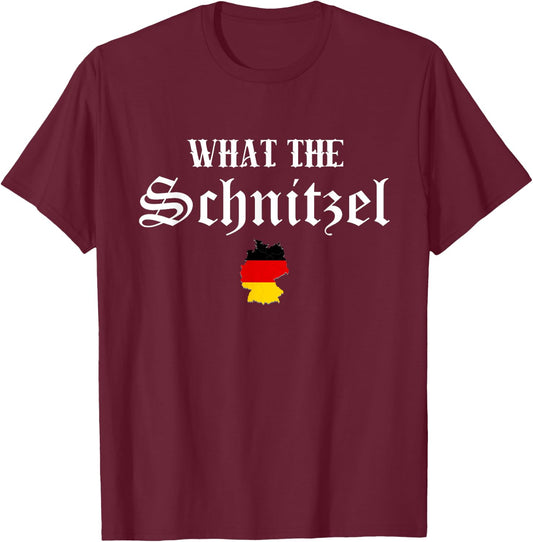 What the Schnitzel German Flag Germany Oktoberfest Gift T-Shirt - T-Shirt | Maroon
