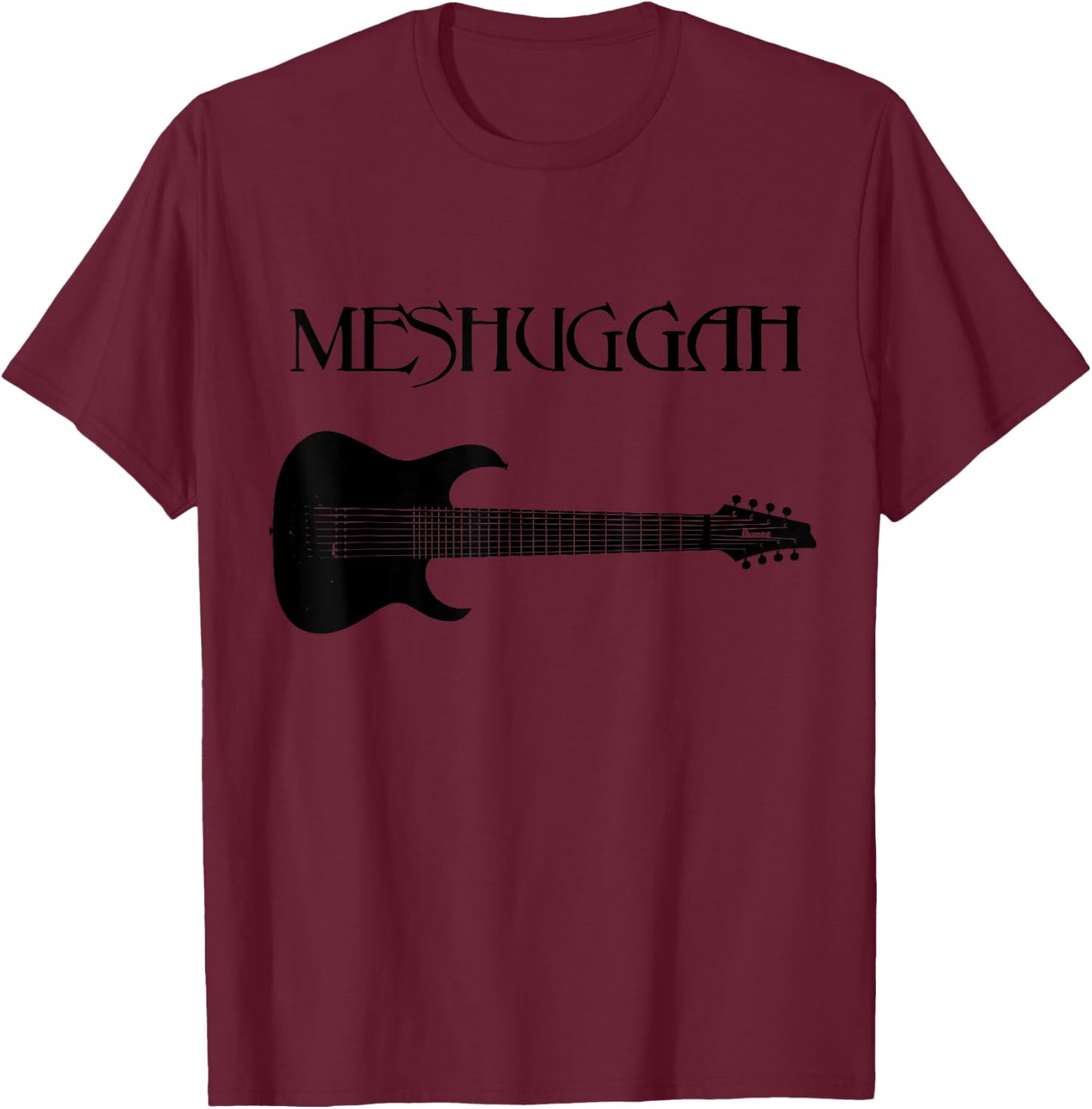 Meshuggah 8 string signature guitar T-Shirt - T-Shirt | Maroon