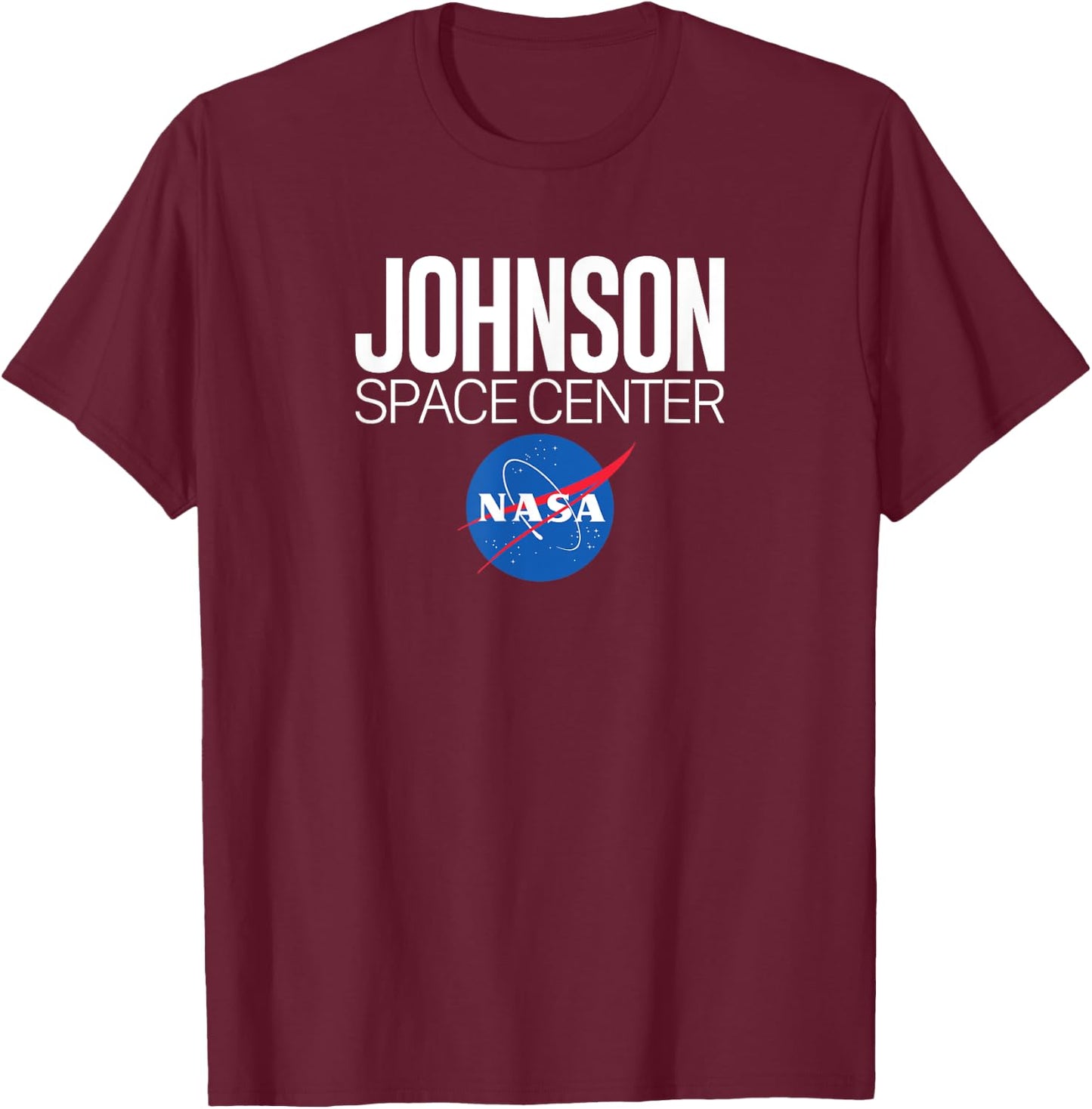 Johnson Space Center Houston 2 - NASA Space T-Shirt - T-Shirt | Maroon
