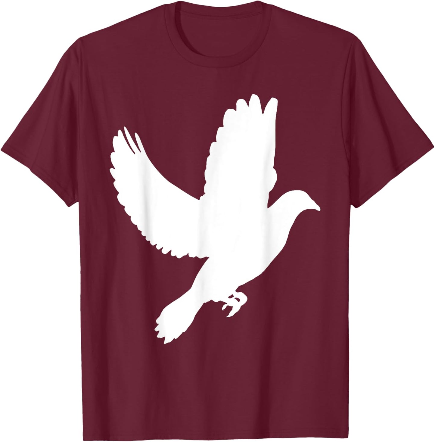 Dove T Shirt Flying Pigeon Cool Shirt Bird Gift T-Shirt - T-Shirt | Maroon