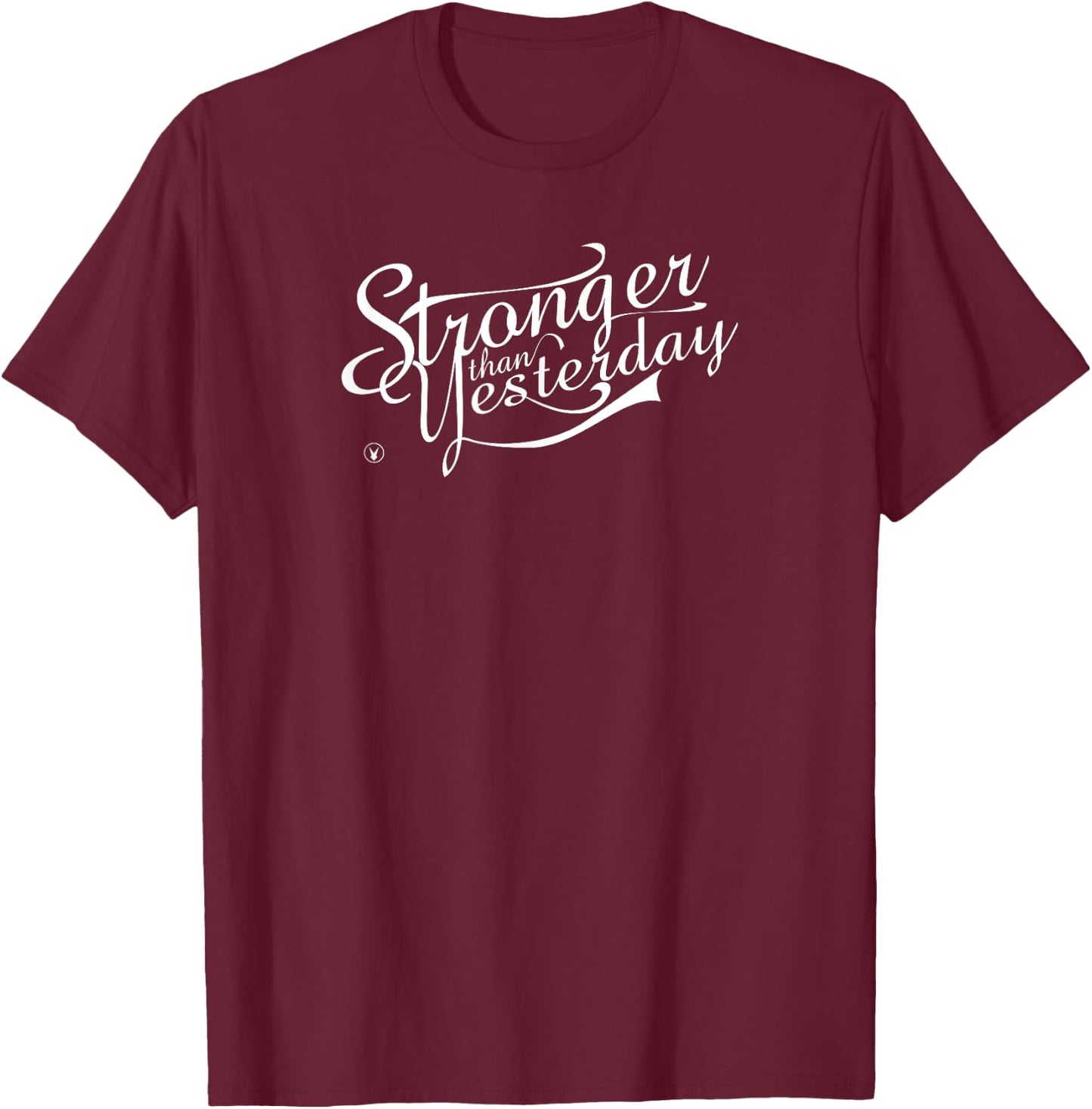 STRONGER THAN YESTERDAY C780 Gym Rabbit Workout MMA T-Shirt - T-Shirt | Maroon