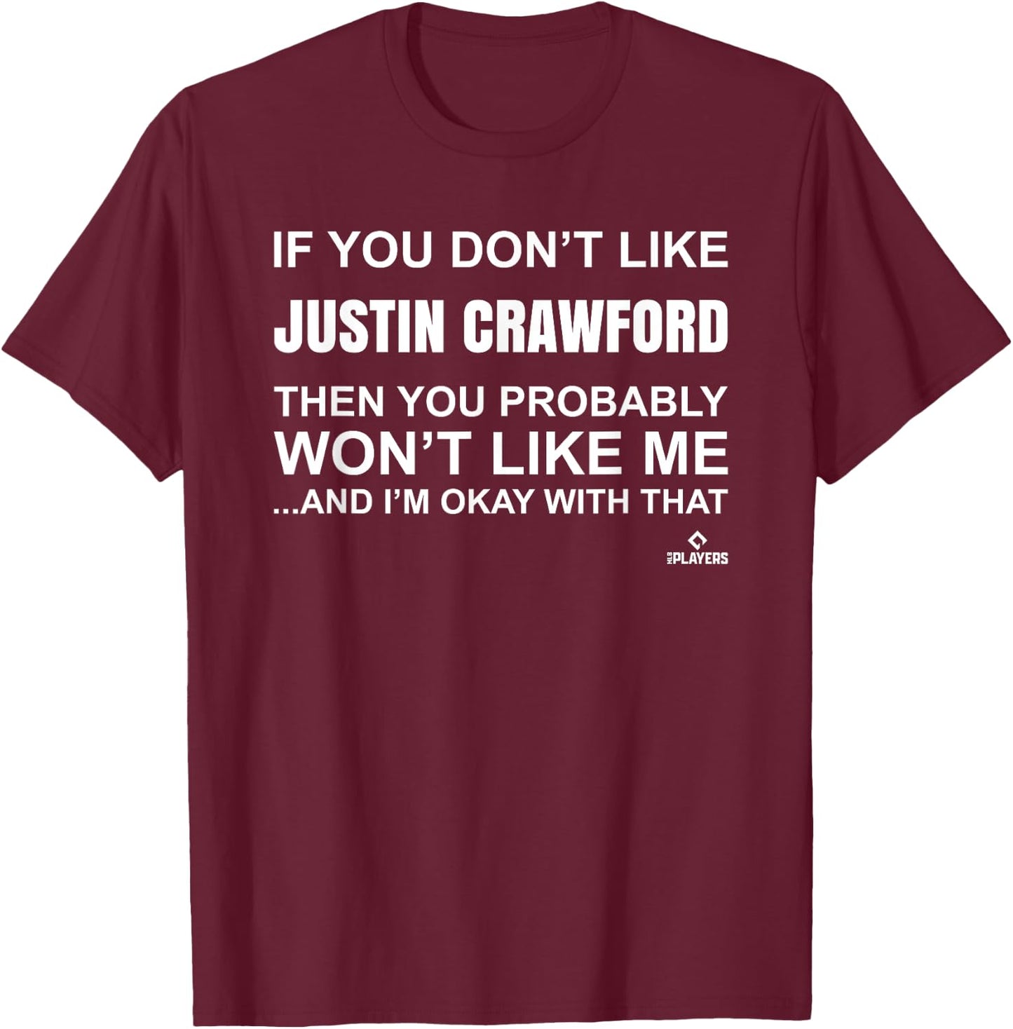 Justin Crawford Prospect Baseball Fan Gear T-Shirt - T-Shirt | Maroon