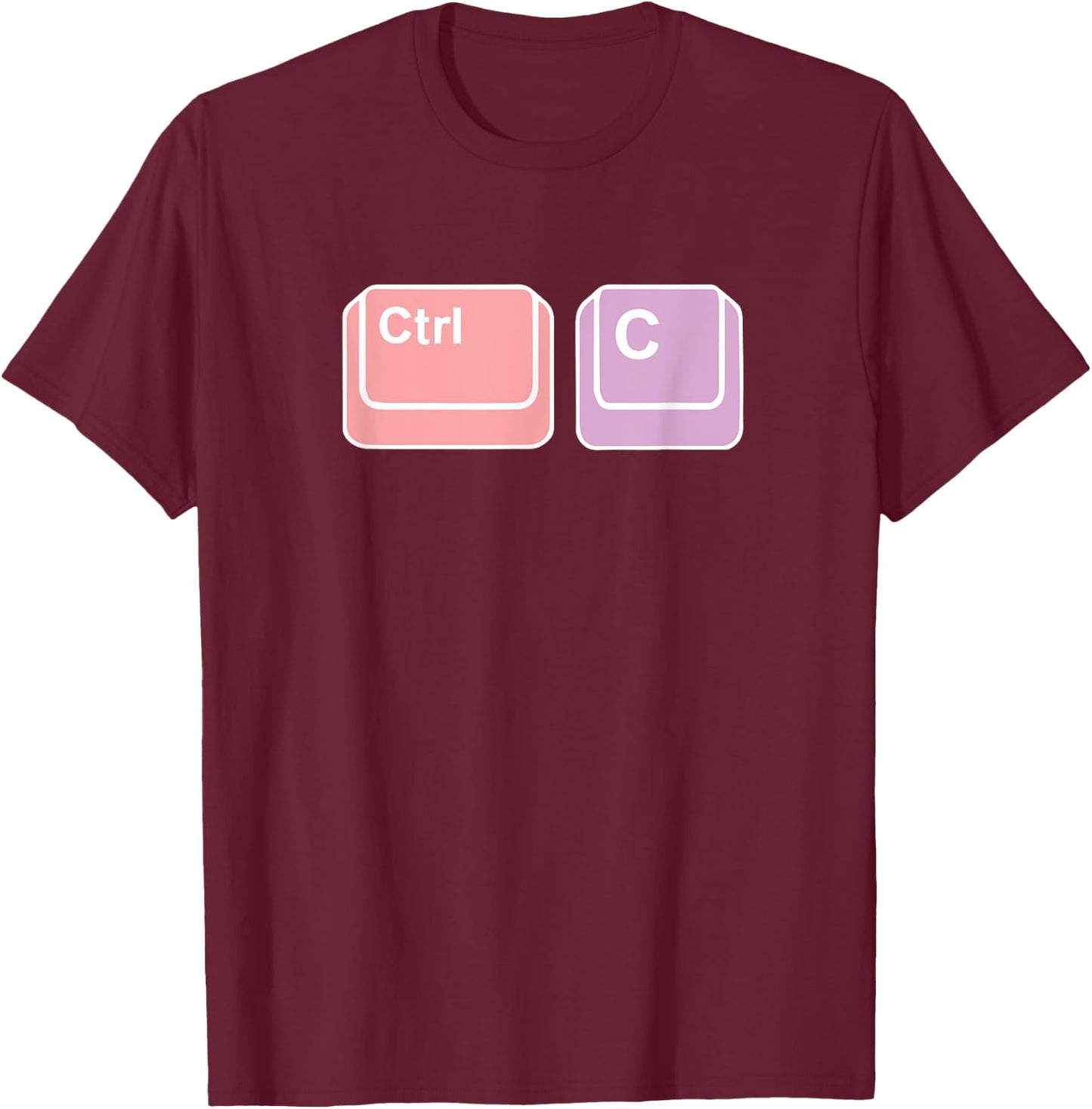 Hilarious Ctrl-C Computer Geek Gift T-Shirt - T-Shirt | Maroon