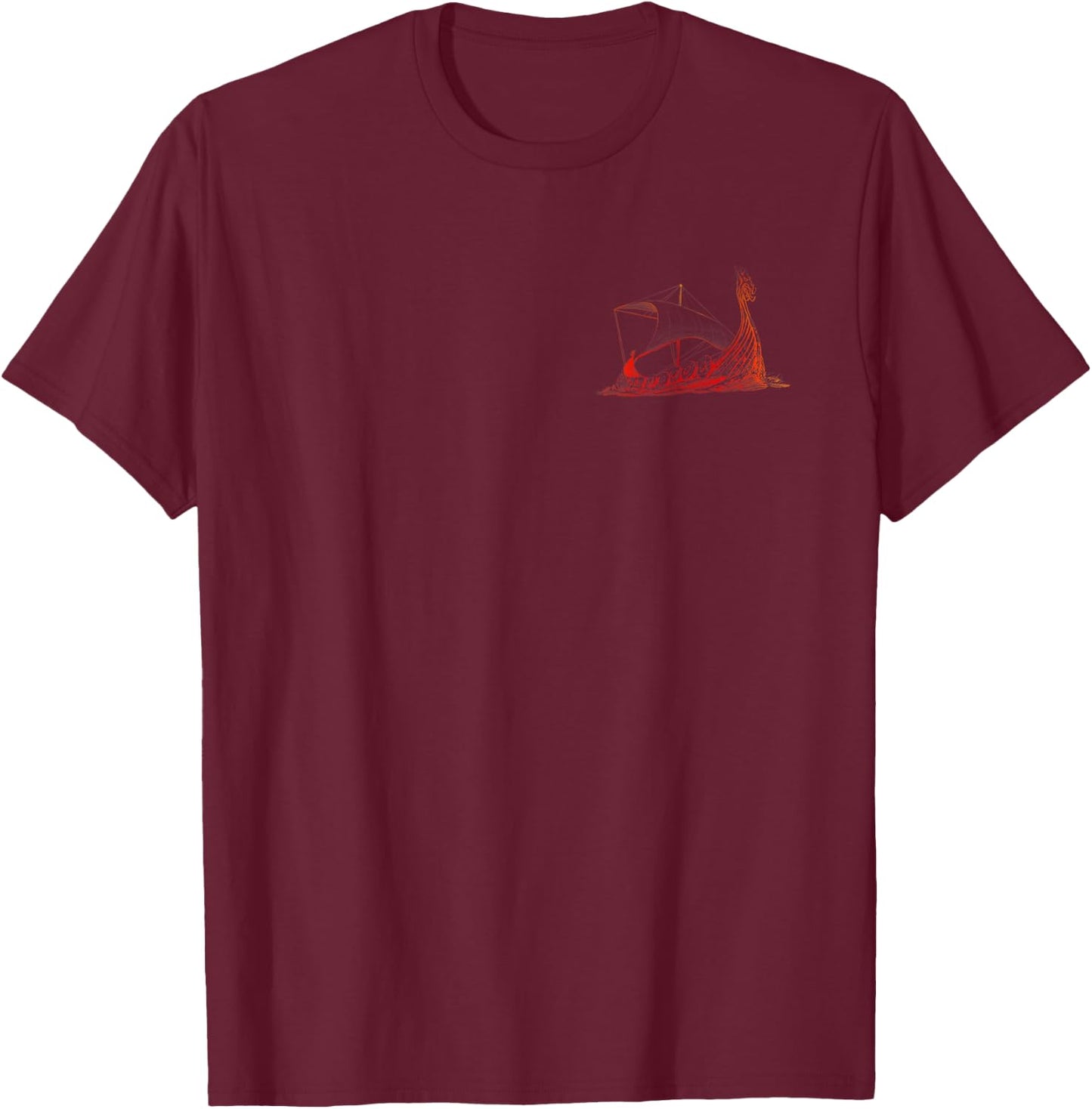 Viking World Tour Norse History Masculine Alpha Men Nordic T-Shirt - T-Shirt | Maroon
