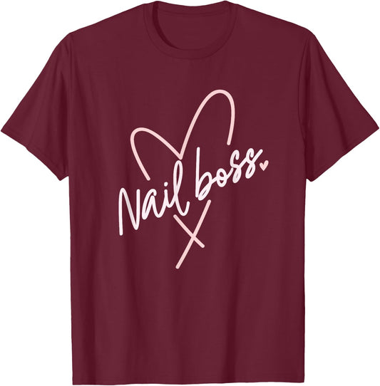Nail Boss, Nail tech, Nail technician, artist, Women's Wear T-Shirt - T-Shirt | Maroon