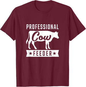 Professional Cow Feeder for Cow Loving Farmers Cute Shirt T-Shirt - T-Shirt | Maroon