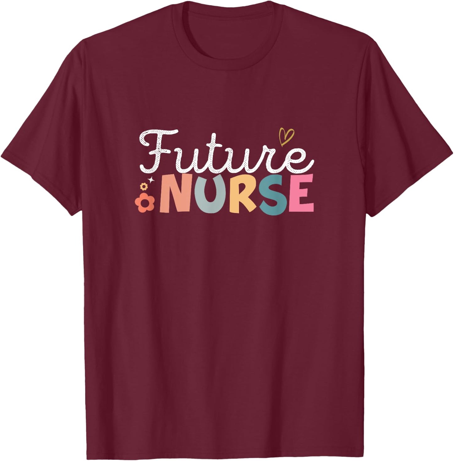 Retro Future Nurse Nursing School Student Nurse In Progress T-Shirt - T-Shirt | Maroon