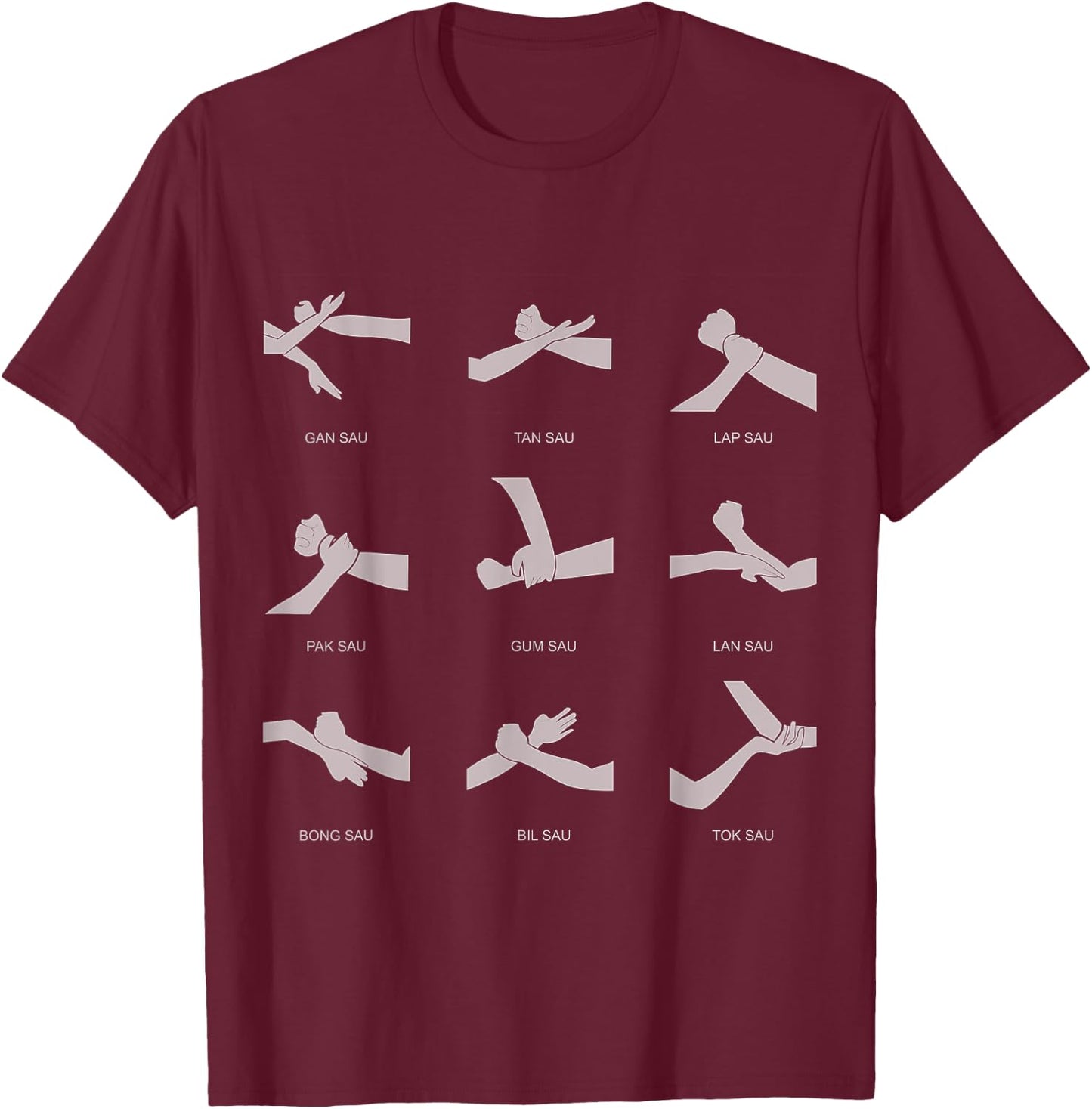 Wing Chun Kung Fu Martial Arts Gift T-Shirt - T-Shirt | Maroon