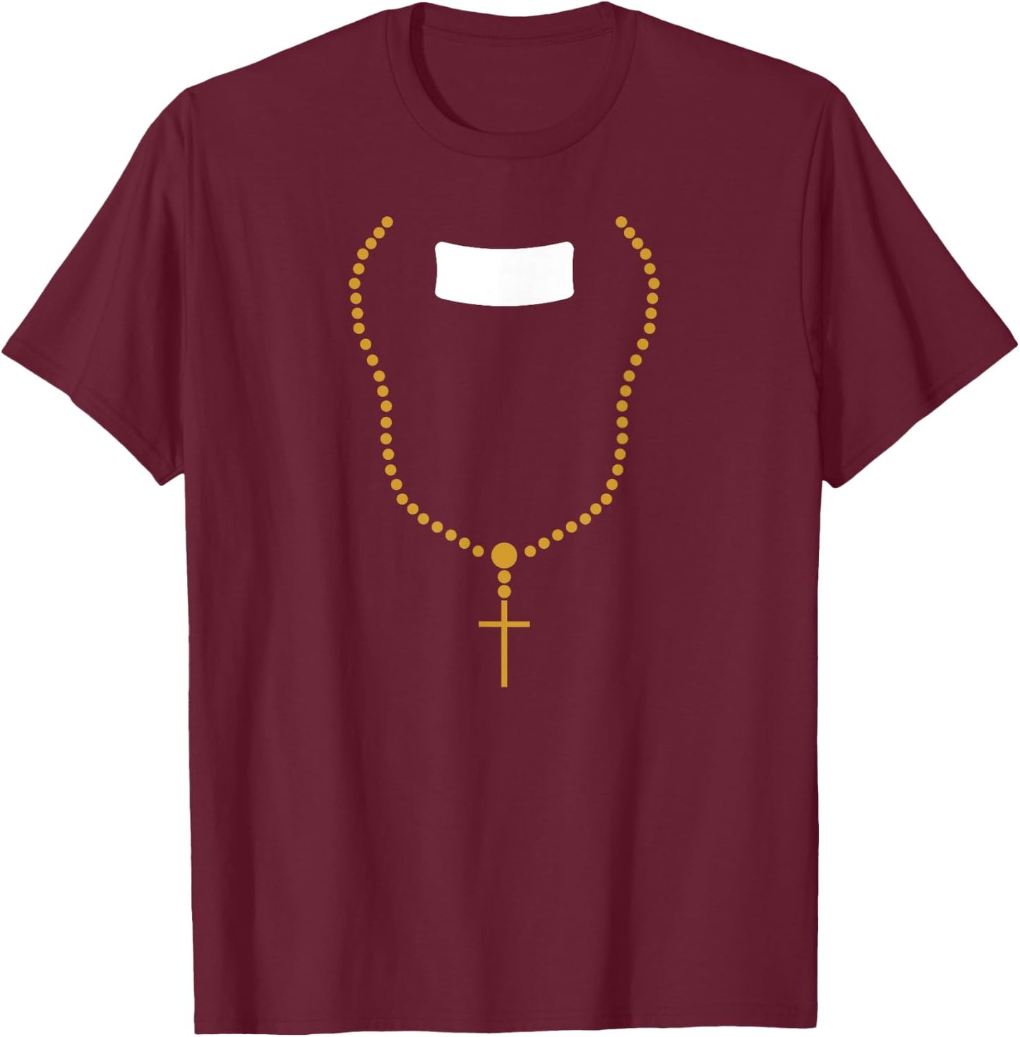 Preacher Costume Halloween Shirt - Priest Or Evangelist Gift T-Shirt - T-Shirt | Maroon