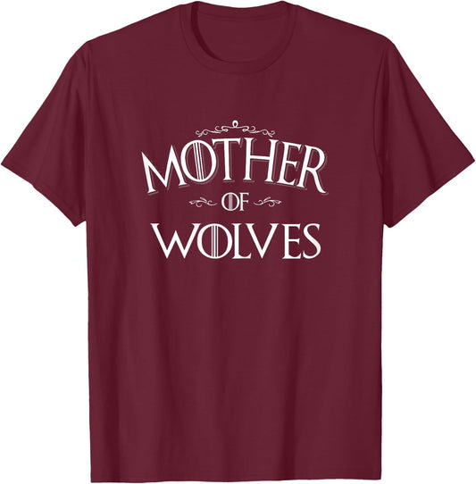 Mother of Wolves gift girls Wolf Lover Gift T-Shirt - T-Shirt | Maroon