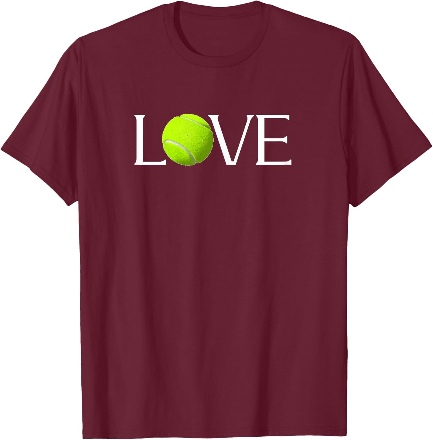 Tennis Love player fan match day gift T-Shirt - T-Shirt | Maroon
