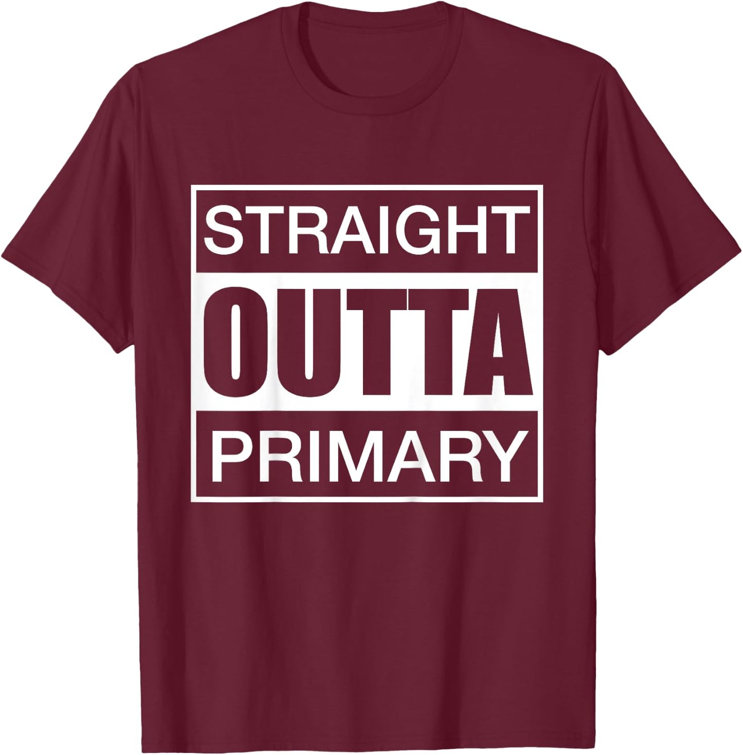 Kids Straight Outta Primary LDS Mormon Funny Kids T-Shirt - T-Shirt | Maroon