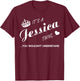It's a Jessica thing you -Jessica t shirt-Name shirt T-Shirt - T-Shirt | Maroon