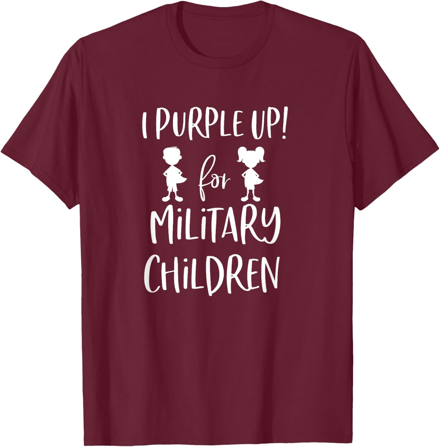 purple up shirt, for the month of the military Child T-Shirt - T-Shirt | Maroon