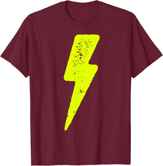 Cool Lightening bolt for sporty athletes teenagers kids T-Shirt - T-Shirt | Maroon