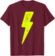 Cool Lightening bolt for sporty athletes teenagers kids T-Shirt - T-Shirt | Maroon