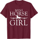 Mini Horse Girl Horse Lover Shirt Horse Gift Girls Women T-Shirt - T-Shirt | Maroon